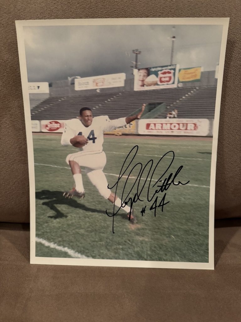 AWESOME FLOYD LITTLE SIGNED 1st GENERATION PHOTO SYRACUSE HEISMAN EXACT PROOF