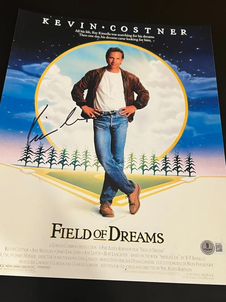 KEVIN COSTNER SIGNED AUTOGRAPH 11x14 POSTER PHOTO FIELD OF DREAMS BECKETT BAS E