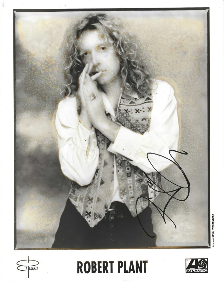 Robert Plant Signed 8x10 Promotional Atlantic Photo Led Zeppelin JSA LOA