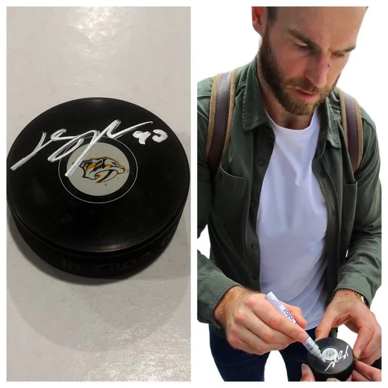 RYAN O'REILLY SIGNED NASHVILLE PREDATORS HOCKEY PUCK W/ CASE COA