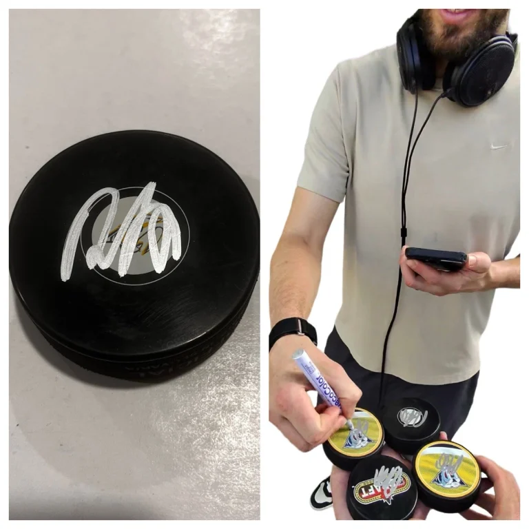 ROMAN JOSI SIGNED NASHVILLE PREDATORS HOCKEY PUCK W/ CASE COA