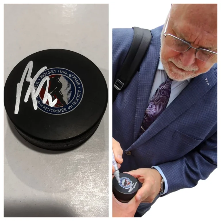 BARRY TROTZ SIGNED HOCKEY HALL OF FAME PUCK W/ CASE PREDATORS CAPITALS COA