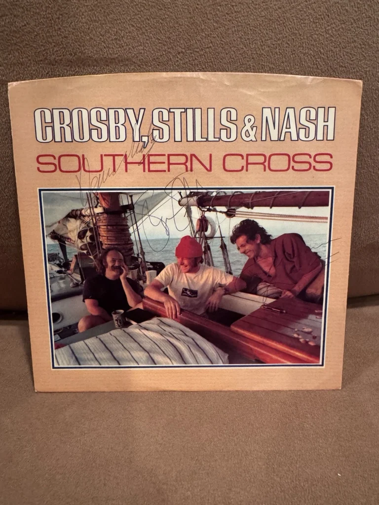Crosby Still Nash Signed Autographed Southern Cross 45 JSA LOA
