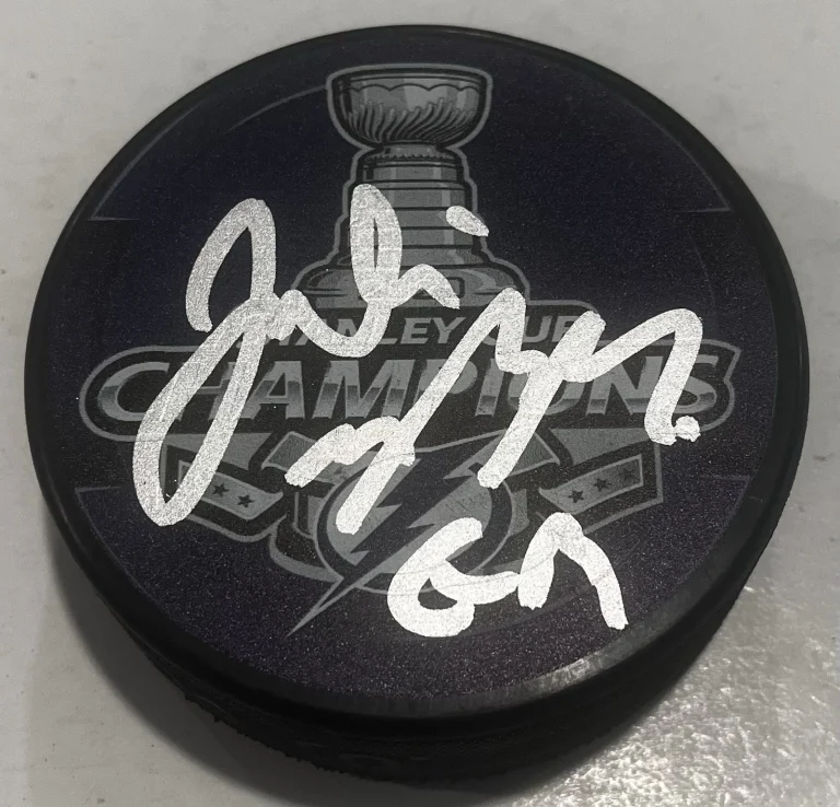 JULIAN BRISEBOIS SIGNED TAMPA BAY LIGHTNING 2020 STANLEY CUP PUCK W/ CASE COA