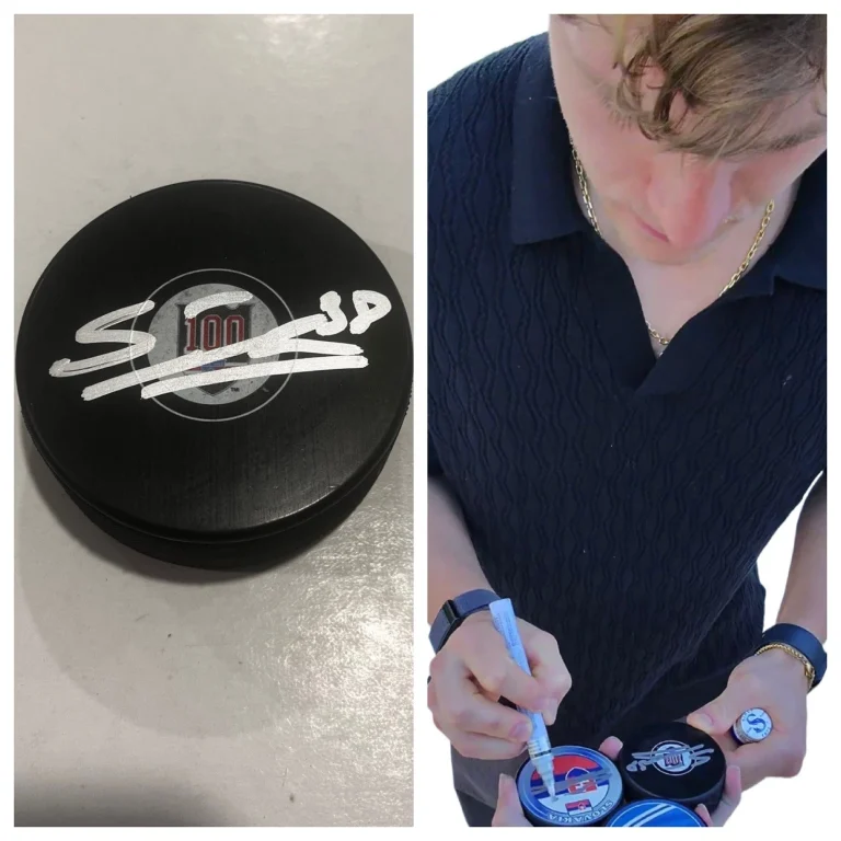 ADAM SYKORA SIGNED NEW YORK RANGERS HOCKEY PUCK W/ CASE COA