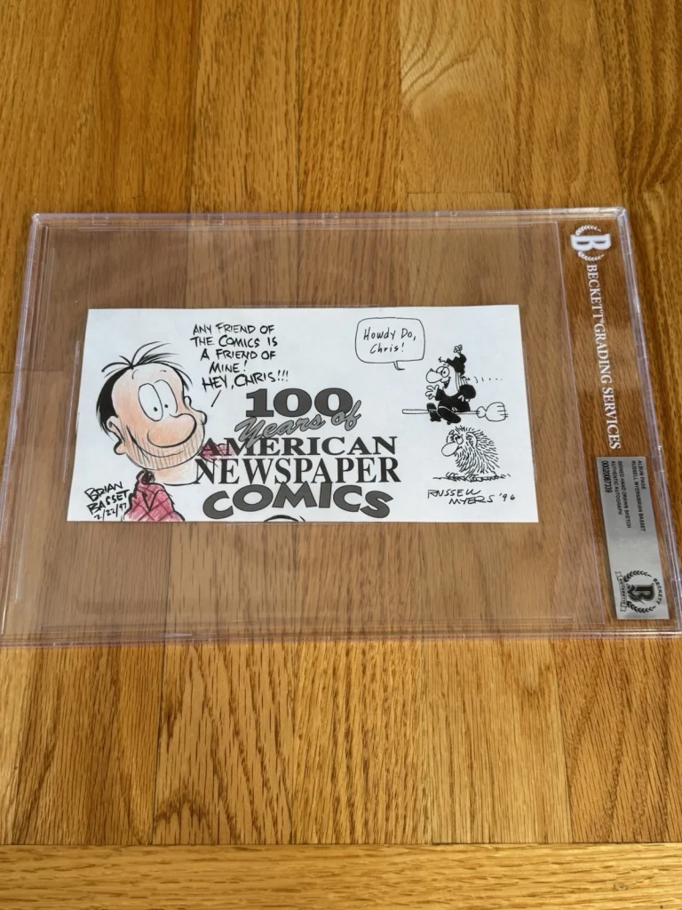 Russell Myers + Brian Basset Adam + Broom Hilda Original Artwork Beckett Slab