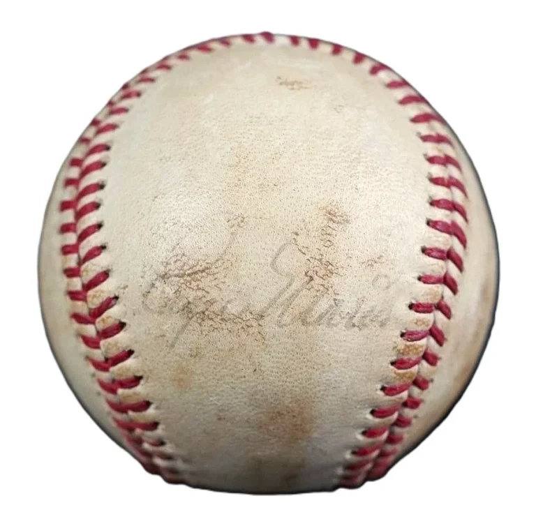 Roger Maris Single Signed ONL Baseball Yankees Cardinals 61 HRs JSA LOA