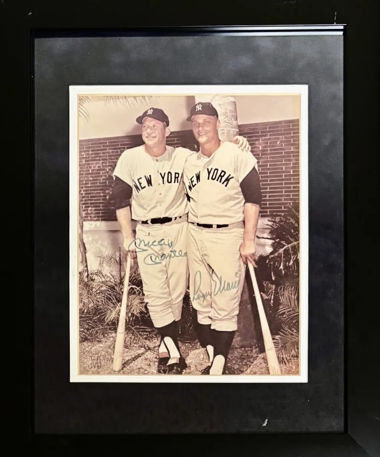 Mickey Mantle Roger Maris Signed 8x10 Yankees Photo JSA