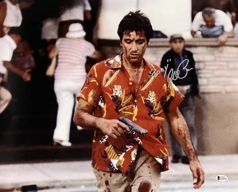 Al Pacino Signed 16x20 Photo Tony Inscription Scarface Beckett BAS COA