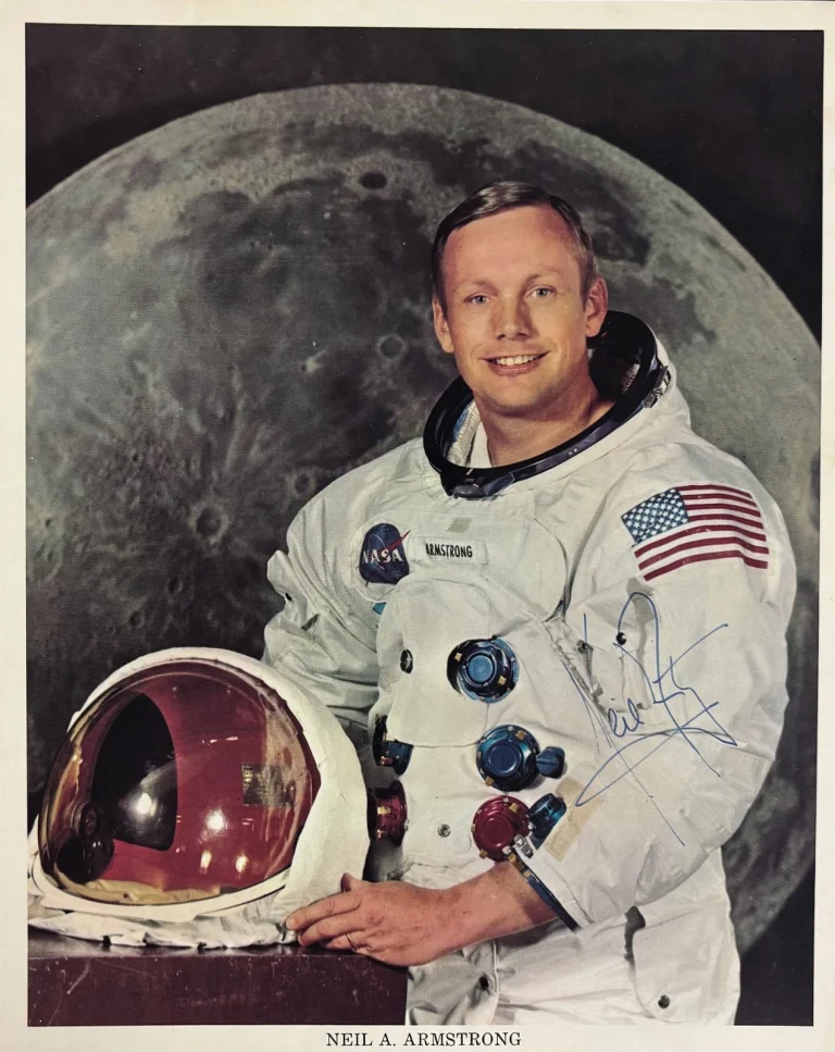 Neil Armstrong Signed 8x10 NASA Photograph Uninscribed Beckett BAS LOA