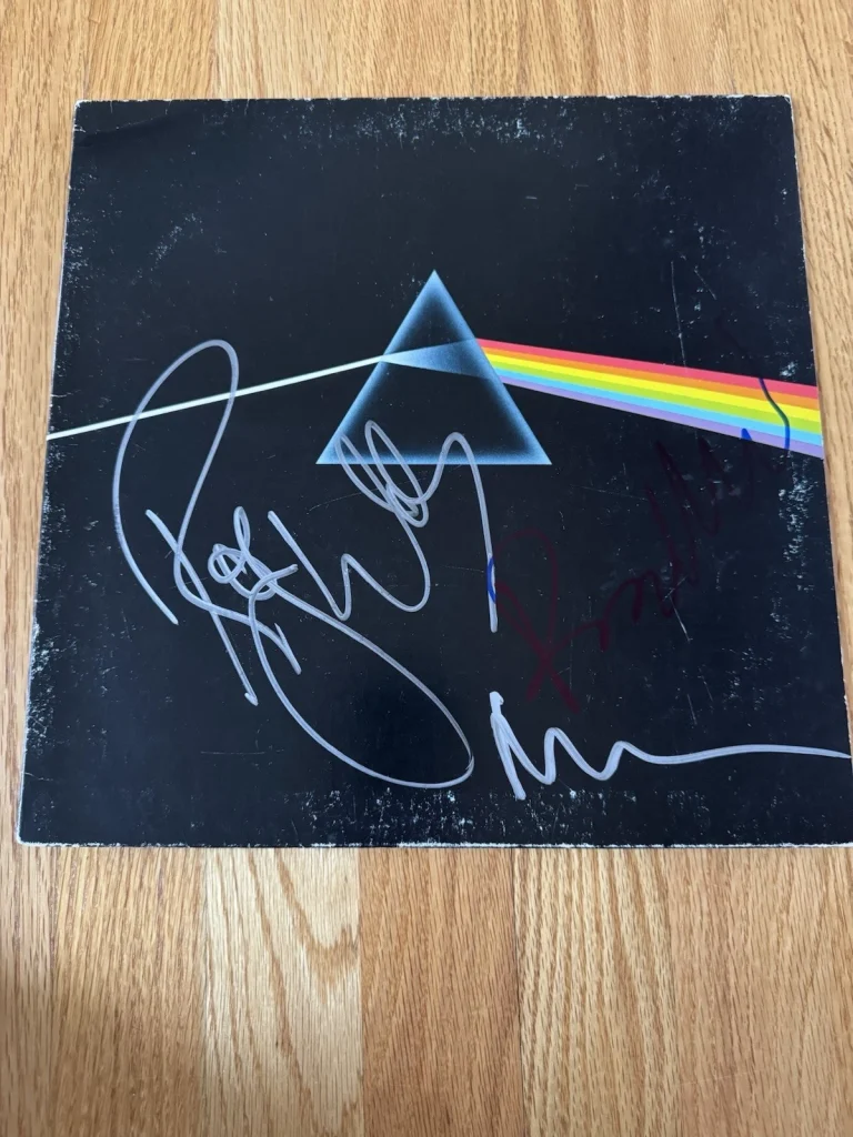 Richard Wright Roger Waters Mason Signed Dark Side Moon Album Pink Floyd JSA