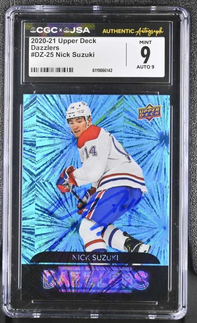 NICK SUZUKI SIGNED 2020-21 UPPER DECK DAZZLERS CARD #DZ-25 CGC 9 JSA 9 AUTO