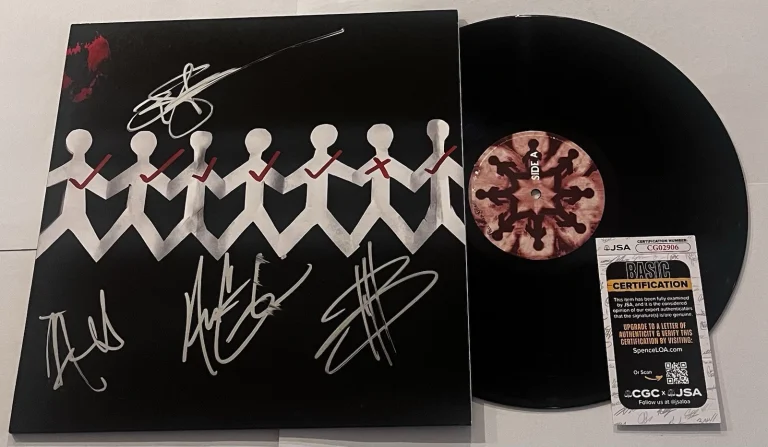 THREE DAYS GRACE SIGNED ONE X LP VINYL RECORD ALBUM ADAM GONTIER +3 JSA COA