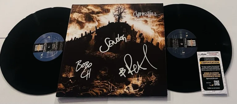 CYPRESS HILL SIGNED BLACK SUNDAY LP VINYL RECORD ALBUM B-REAL SEN DOG JSA COA