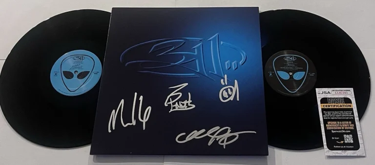 311 BAND SIGNED SELF-TITLED LP VINYL RECORD ALBUM NICK HEXUM +3 JSA COA