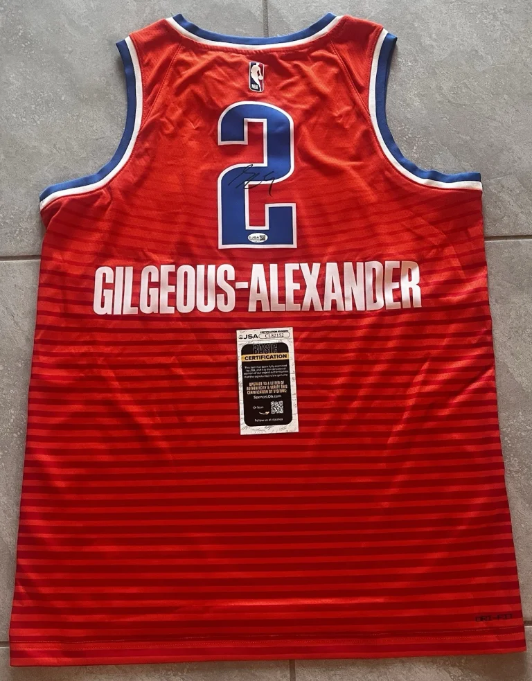 SHAI GILGEOUS-ALEXANDER SIGNED OKLAHOMA CITY THUNDER SWINGMAN NBA JERSEY JSA COA