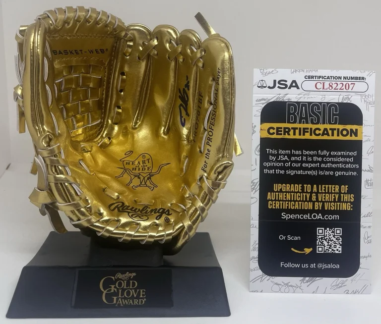 DERREK LEE SIGNED RAWLINGS GOLD GLOVE AWARD GLOVE CHICAGO CUBS MARLINS JSA COA