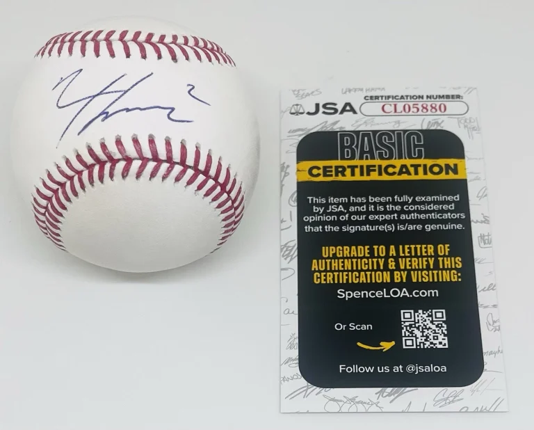 NICO HOERNER SIGNED RAWLINGS MAJOR LEAGUE BASEBALL CHICAGO CUBS JSA COA
