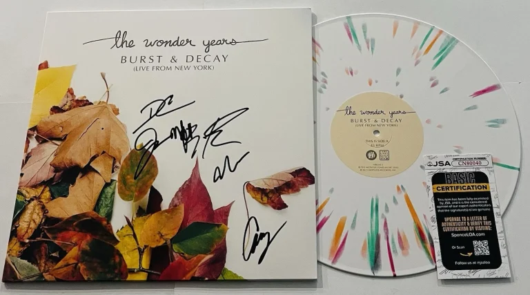 THE WONDER YEARS SIGNED BURST & DECAY LP VINYL RECORD ALBUM DAN CAMPBELL +5 JSA
