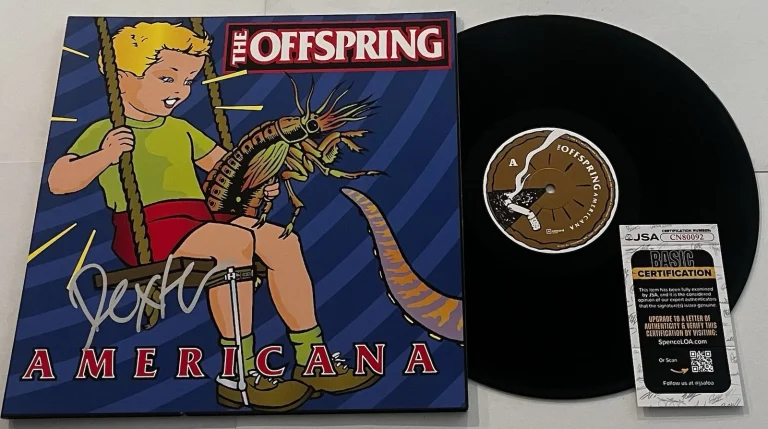 DEXTER HOLLAND THE OFFSPRING SIGNED AMERICANA LP VINYL RECORD ALBUM JSA COA