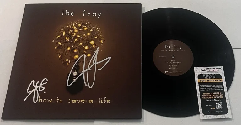 THE FRAY BAND SIGNED HOW TO SAVE A LIFE LP VINYL RECORD ALBUM JOE KING BEN JSA