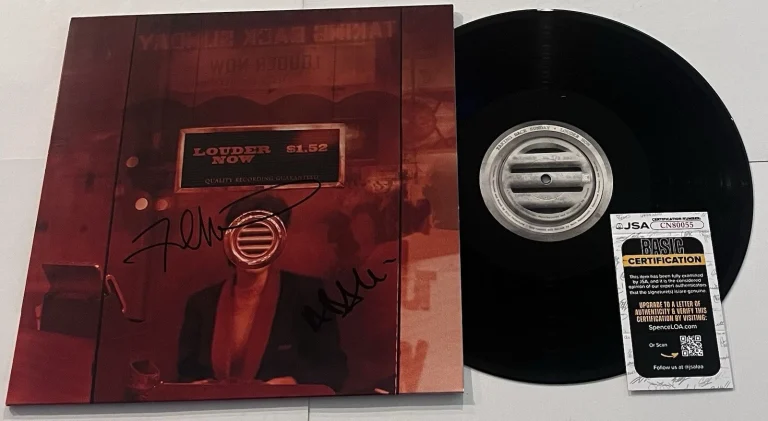 TAKING BACK SUNDAY SIGNED LOUDER NOW LP VINYL RECORD ADAM LAZZARA FRED JSA COA