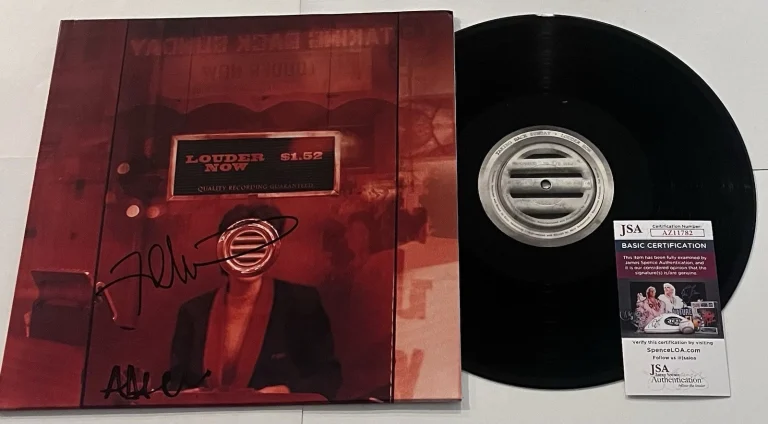 TAKING BACK SUNDAY SIGNED LOUDER NOW LP VINYL RECORD ADAM LAZZARA FRED JSA COA