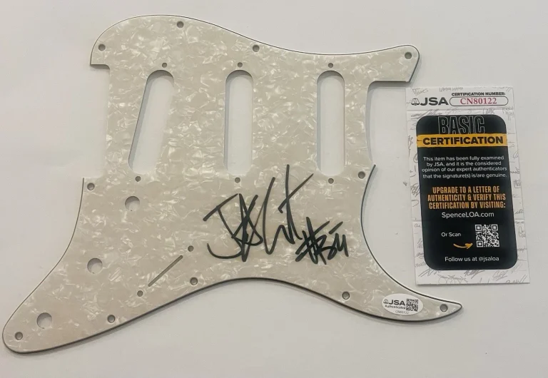 JARET REDDICK BOWLING FOR SOUP SIGNED GUITAR PICKGUARD PICK GUARD JSA COA