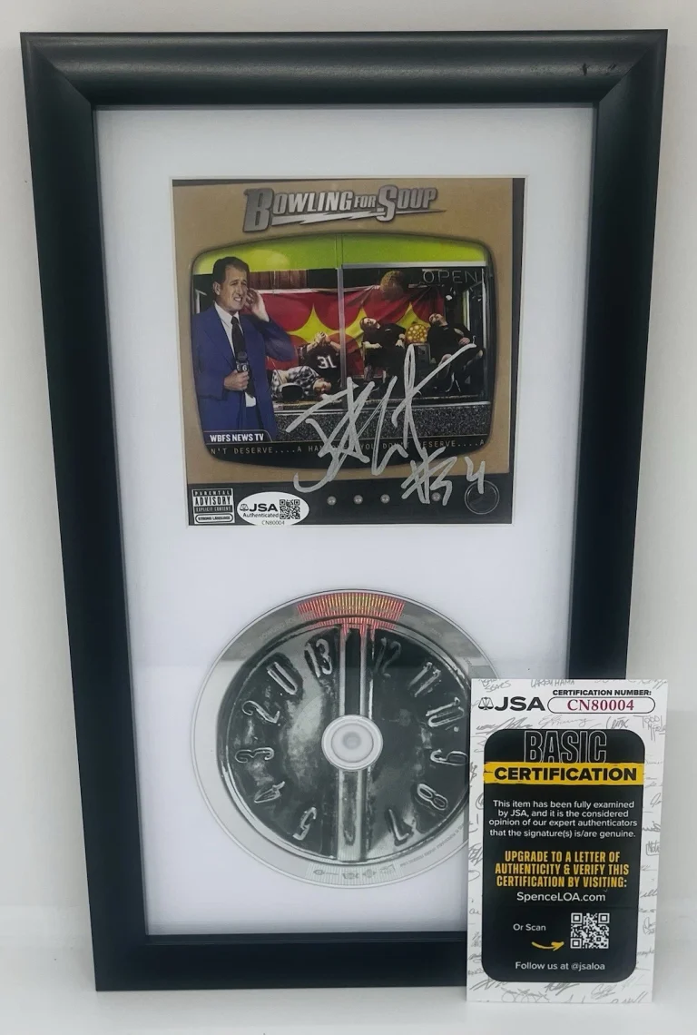 JARET REDDICK BOWLING FOR SOUP SIGNED A HANGOVER YOU DON'T FRAMED CD ALBUM JSA