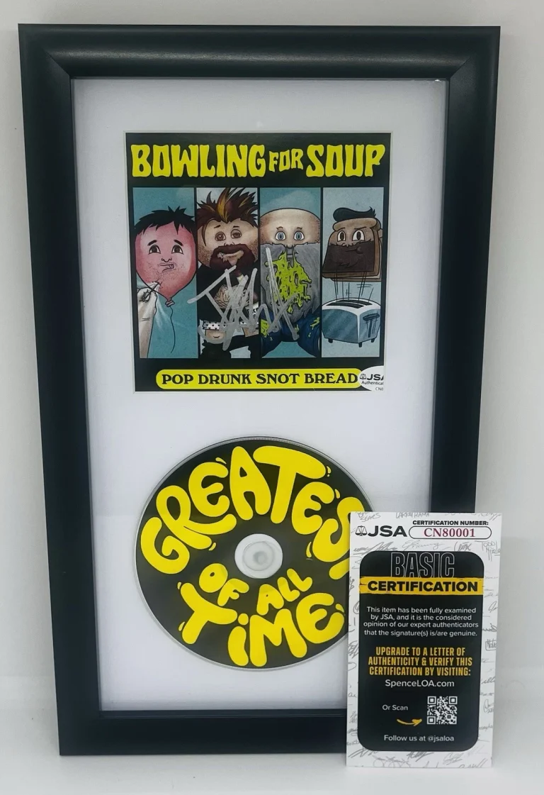 JARET REDDICK BOWLING FOR SOUP SIGNED POP DRUNK SNOT BREAD FRAMED CD ALBUM JSA