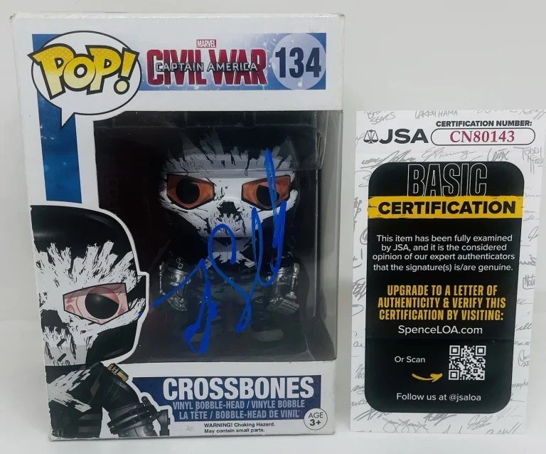 FRANK GRILLO SIGNED CROSSBONES POP FUNKO FIGURE CIVIL WAR CAPTAIN AMERICA JSA