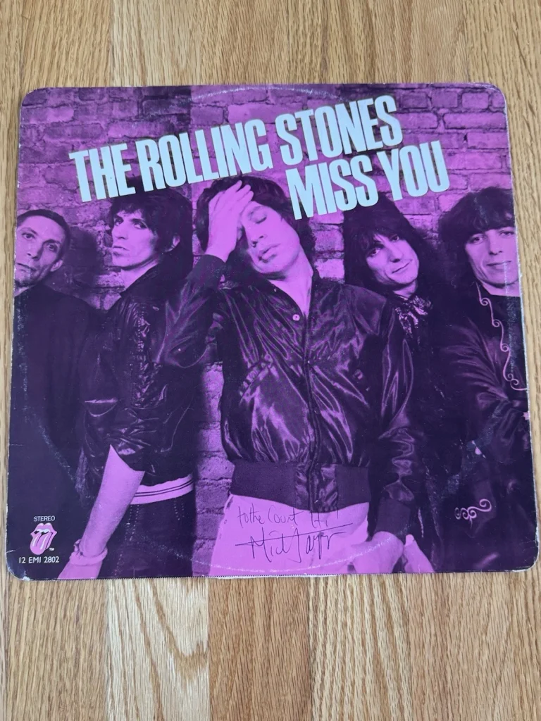 Mick Jagger Signed Autographed Miss You Album JSA LOA Rolling Stones