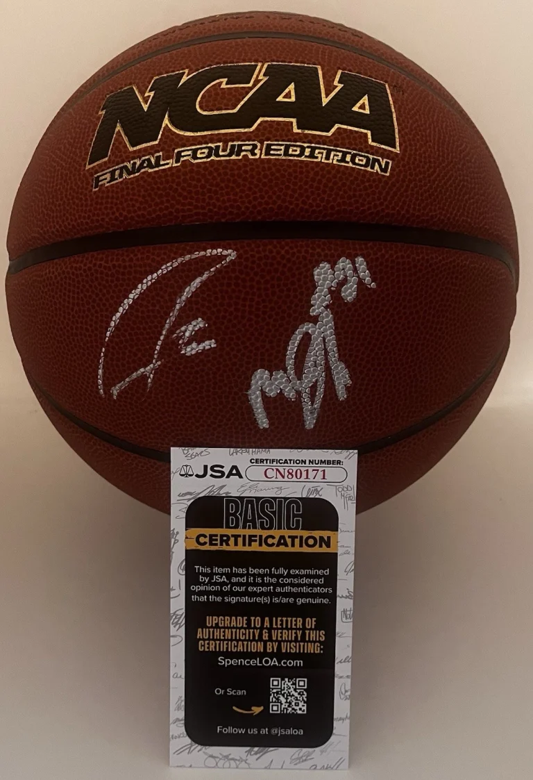 ADAY MARA MOREZ JOHNSON SIGNED WILSON NCAA FINAL FOUR BASKETBALL MICHIGAN JSA