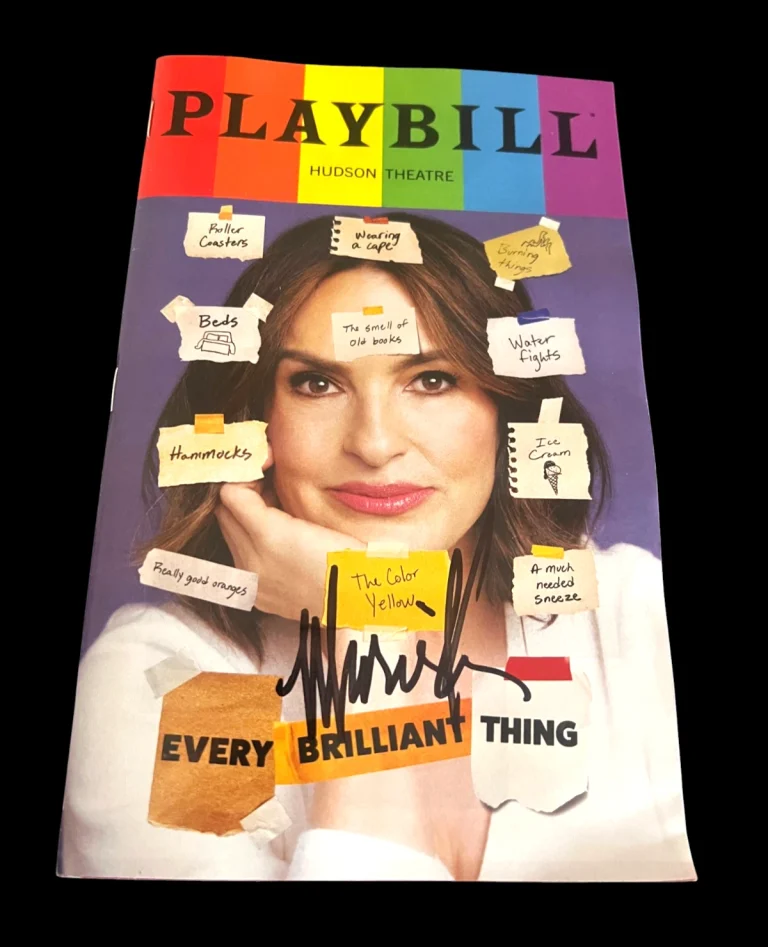 MARISKA HARGITAY SIGNED AUTOGRAPH EVERY BRILLIANT THING PLAYBILL SVU LAW ORDER