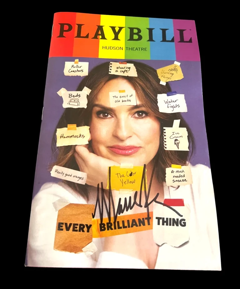 MARISKA HARGITAY SIGNED AUTOGRAPH EVERY BRILLIANT THING PLAYBILL SVU LAW ORDER