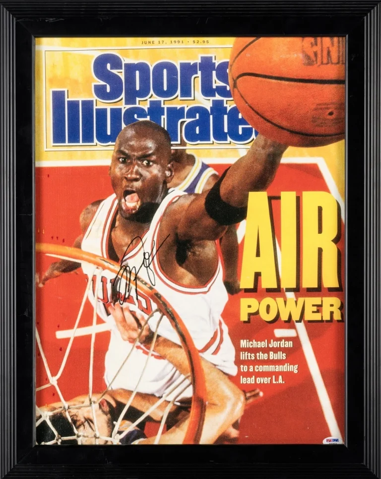 Michael Jordan Signed 16x20 Sports Illustrated Canvas 1991 PSA PSA/DNA