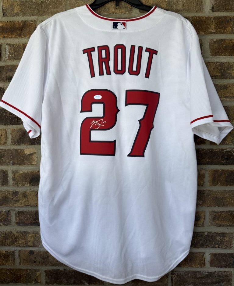 Mike Trout Signed Autographed Los Angeles Angels White Nike Jersey PSA/DNA