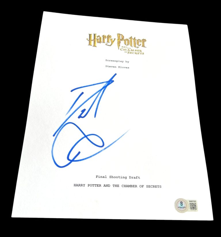 DANIEL RADCLIFFE SIGNED SCRIPT HARRY POTTER CHAMBER OF SECRETS BECKETT BAS COA D