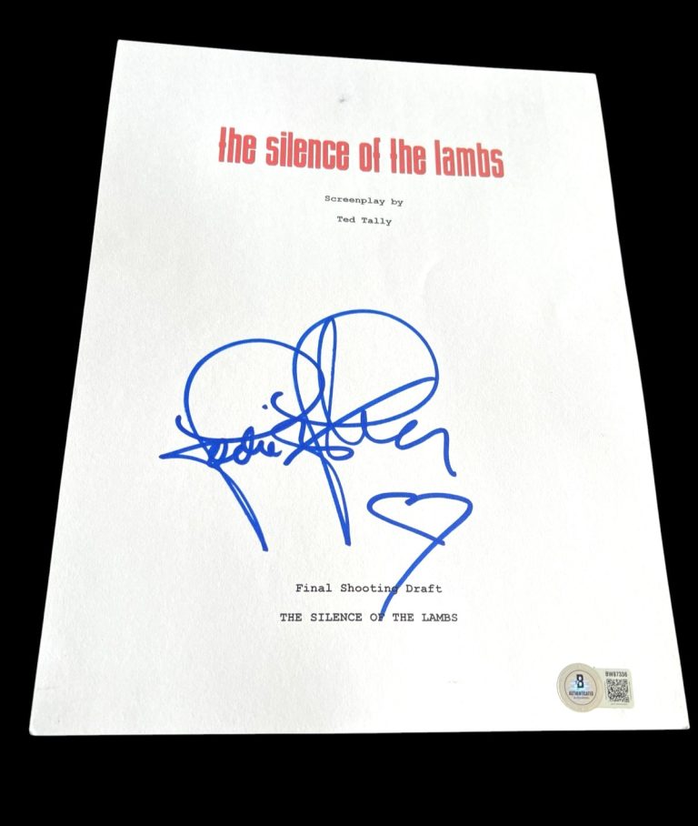 JODIE FOSTER SIGNED AUTOGRAPH MOVIE SCRIPT SILENCE OF THE LAMBS BECKETT BAS X1