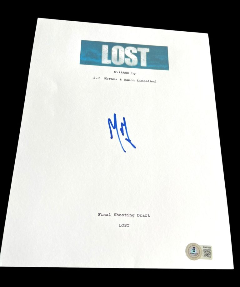MATTHEW FOX SIGNED AUTOGRAPH TELEVISION SCRIPT LOST BECKETT BAS AUTO