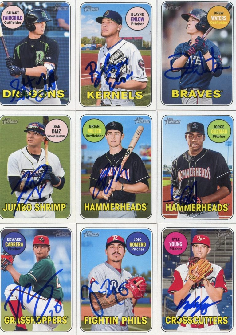 BRIAN MILLER SIGNED 2018 TOPPS HERITAGE MINORS ROOKIE CARD AUTO