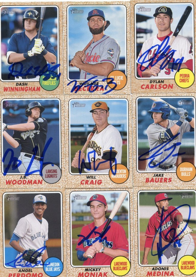 WILL CRAIG SIGNED 2017 TOPPS HERITAGE MINORS ROOKIE CARD AUTO