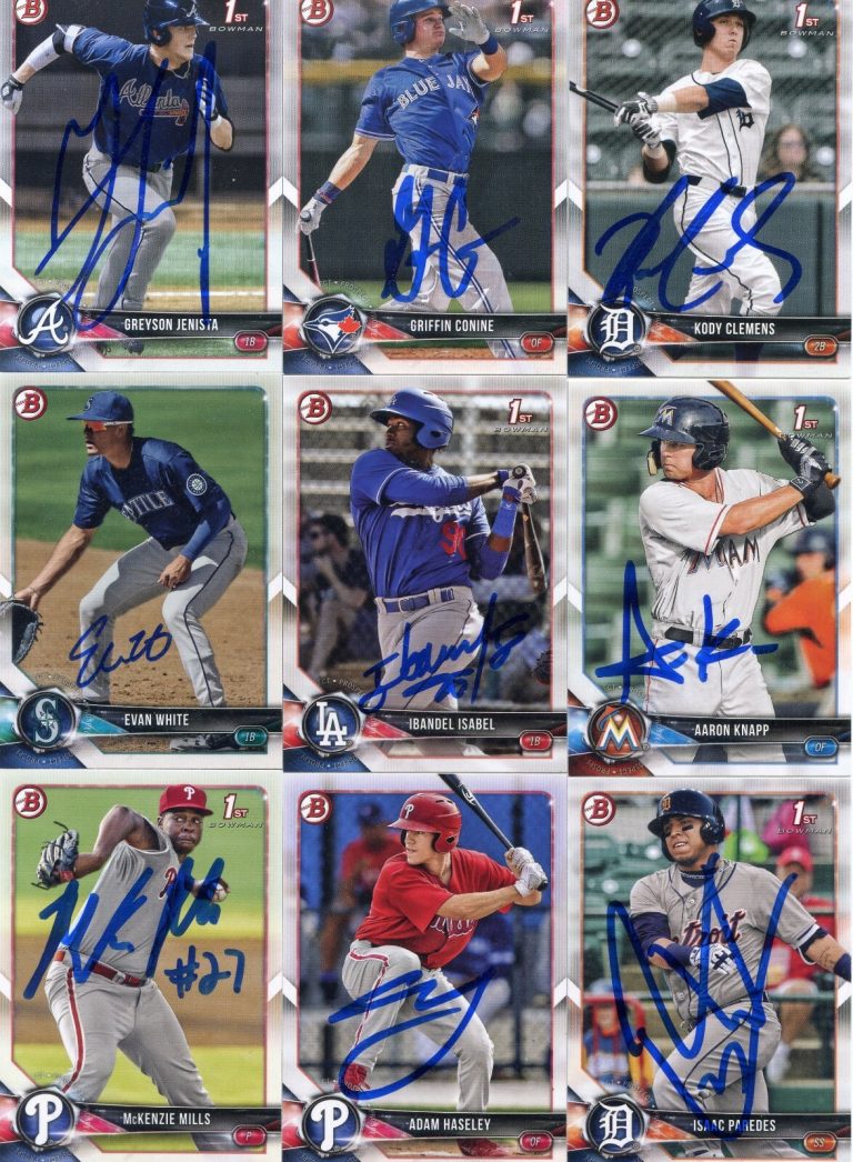 IBANDEL ISABEL SIGNED 2018 BOWMAN PROSPECT ROOKIE CARD AUTO