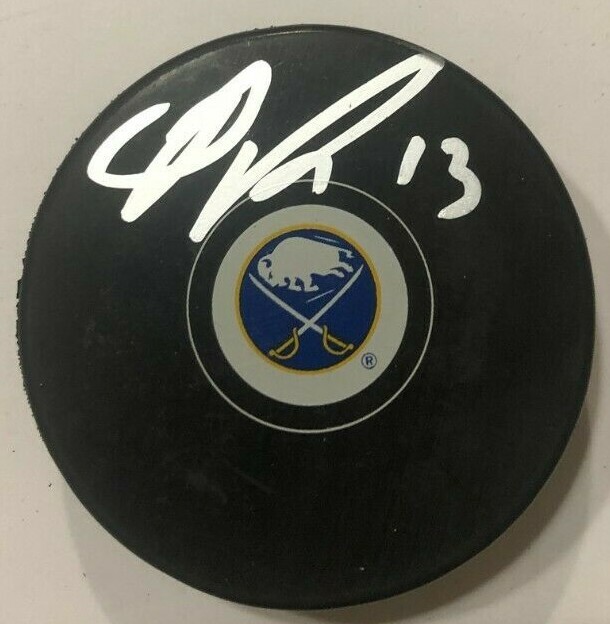 MARK PYSYK SIGNED BUFFALO SABRES HOCKEY PUCK W/ CASE COA