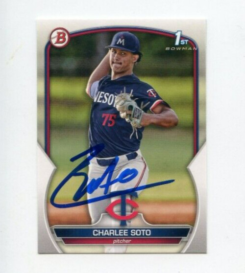 CHARLEE SOTO SIGNED 2023 BOWMAN DRAFT BASEBALL CARD AUTO