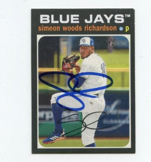 SIMEON WOODS RICHARDSON SIGNED 2020 TOPPS HERITAGE MINOR LEAGUE CARD AUTO