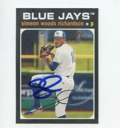 SIMEON WOODS RICHARDSON SIGNED 2020 TOPPS HERITAGE MINOR LEAGUE CARD AUTO