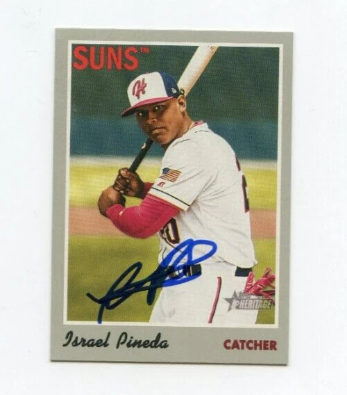 ISRAEL PINEDA SIGNED 2019 TOPPS HERITAGE MINOR LEAGUE BASEBALL CARD AUTO