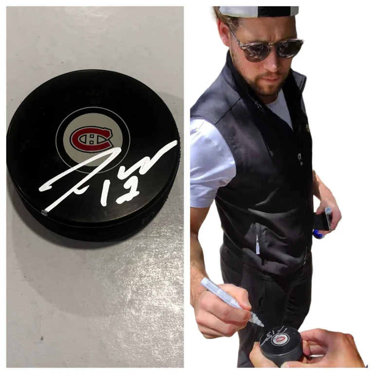 JOSH ANDERSON SIGNED MONTREAL CANADIENS HOCKEY PUCK W/ CASE COA