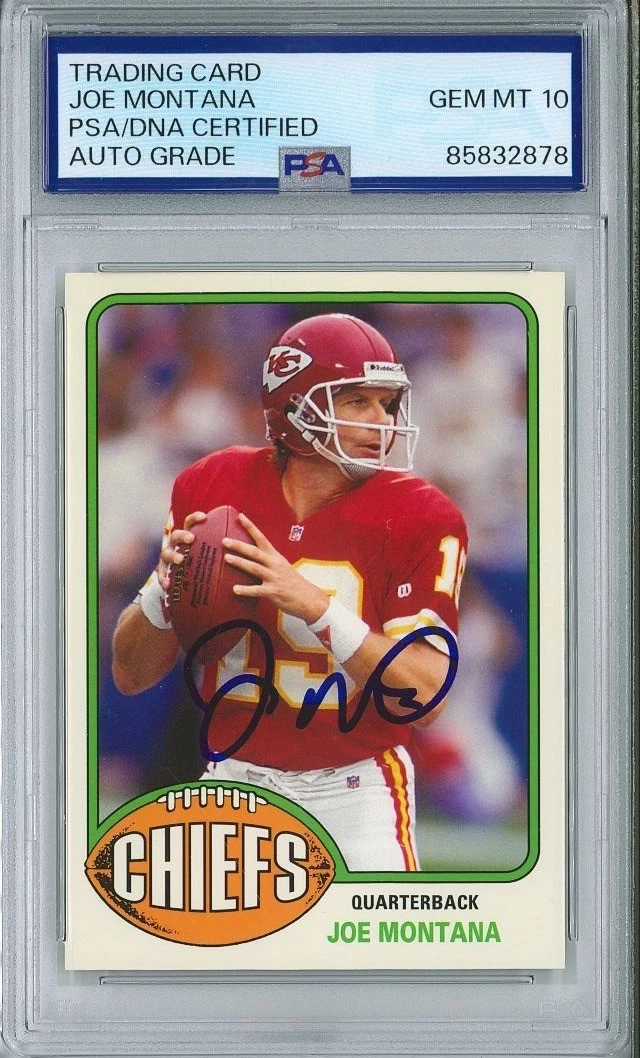Joe Montana Signed 2013 Topps Archives #50 Card PSA 85832878 GEM MINT 10 AUTO